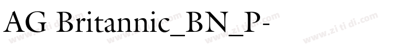 AG Britannic_BN_P字体转换
